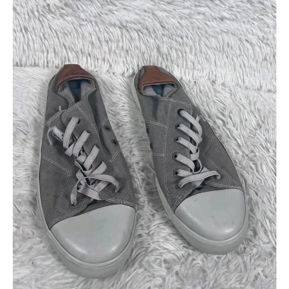 Johnnie-O Sail Away Sneakers Shoes Mens Size 9M Gray Lace Up - Picture 1 of 13